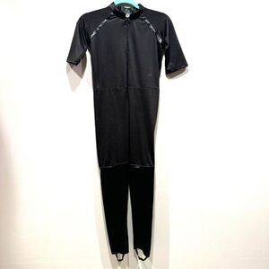 DC Dark Night Catwomen Costume Jumpsuit Halloween Outfit Black Child sz Large